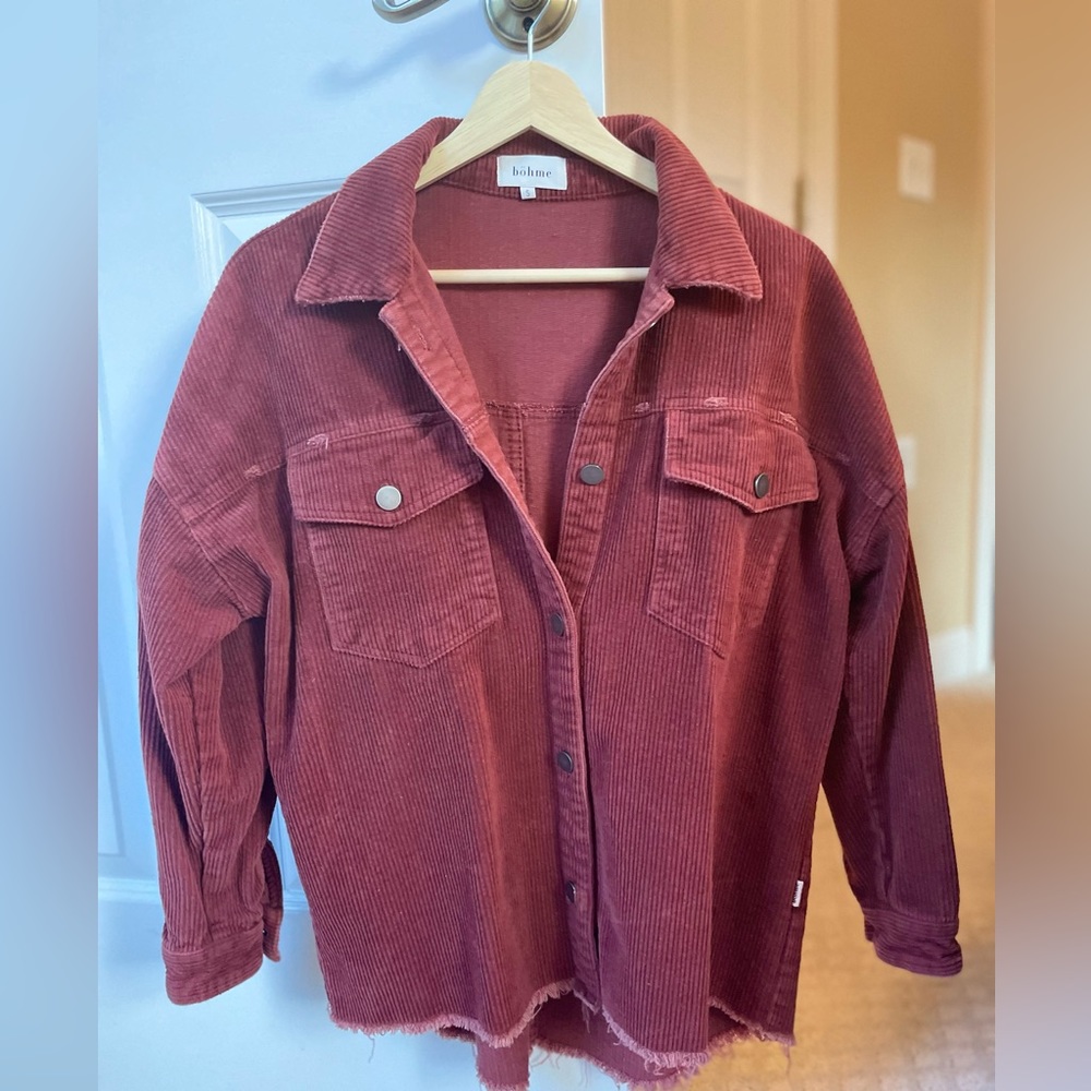 Bohme | Corduroy Jacket in Rust, Size Small
